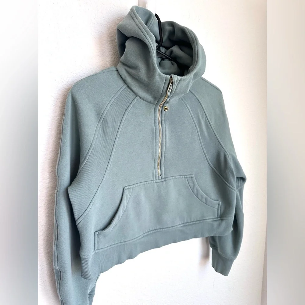 Lululemon Scuba Oversized Half-Zip Hoodie‎ Crater Blue / Gold SIZE XS/S